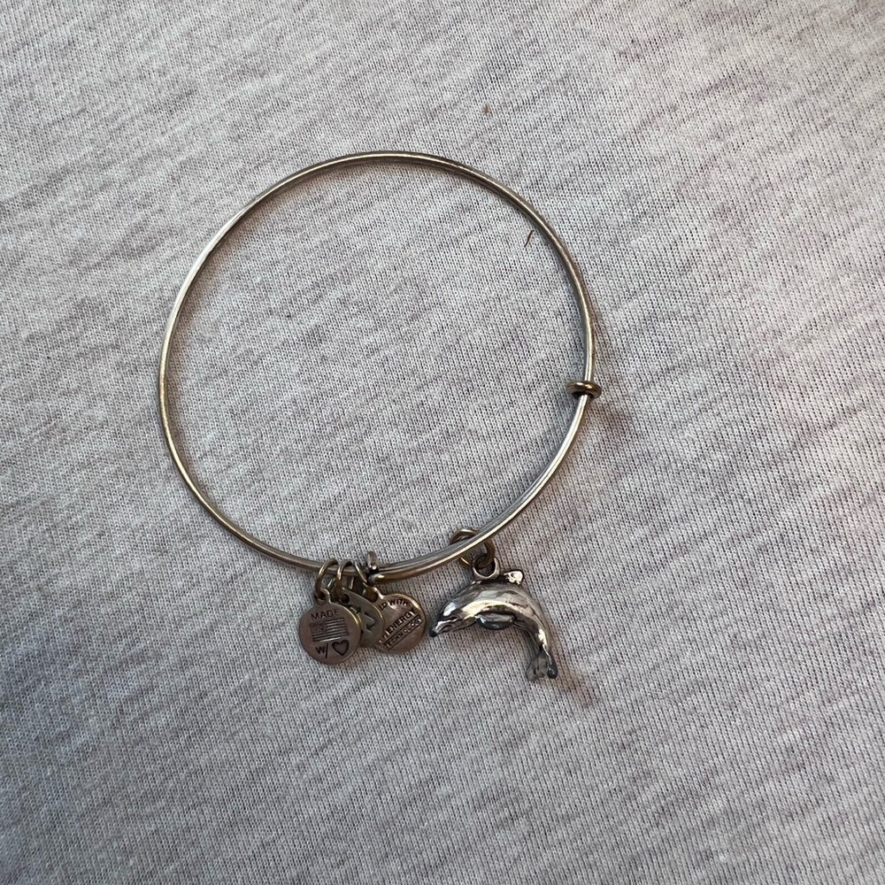 Alex and Ani Silver Dolphin Charm Bracelet